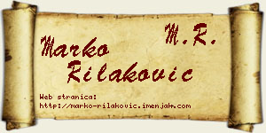 Marko Rilaković vizit kartica
